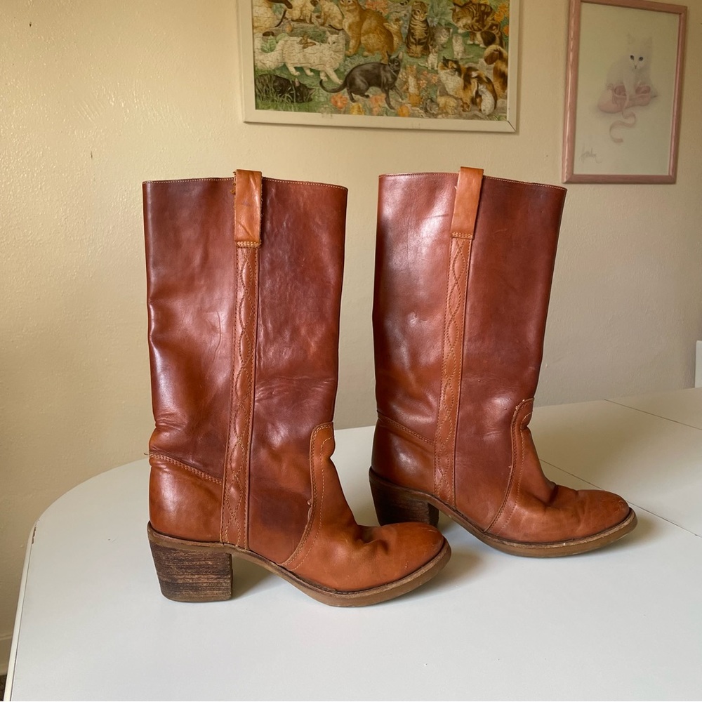 Vintage equestrian western boots